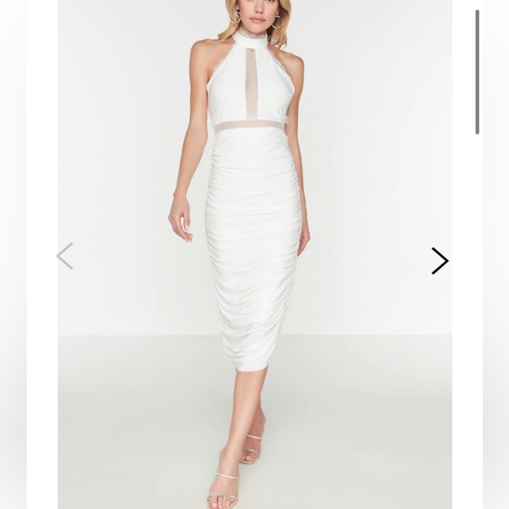 White halter dress size 6